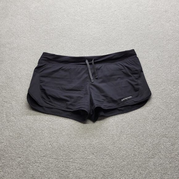 Patagonia Women's Black  Running Strider Shorts Size Medium - Picture 1 of 6